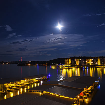 Lake of Ozarks at night