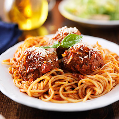 Spaghetti and meatballs